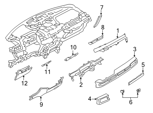 2021 Lincoln Aviator PANEL - INSTRUMENT Diagram for LC5Z-78044D70-DA