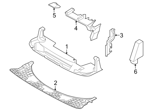 2023 Ford E-Transit Splash Shields Diagram