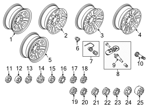 2019 Ford F-350 Super Duty Wheels Diagram