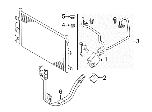 2010 Lincoln MKS Trans Oil Cooler Diagram 2 - Thumbnail