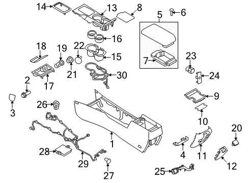 2010 Mercury Milan Console Diagram 2 - Thumbnail