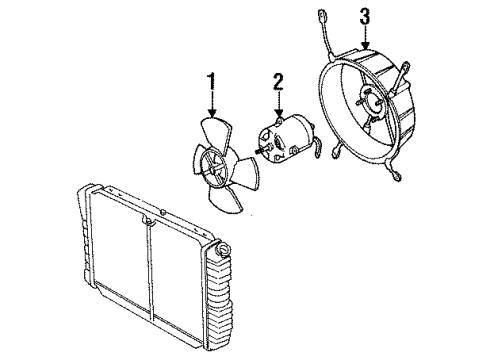 1991 Ford Mustang Cooling System, Radiator, Water Pump, Cooling Fan Diagram