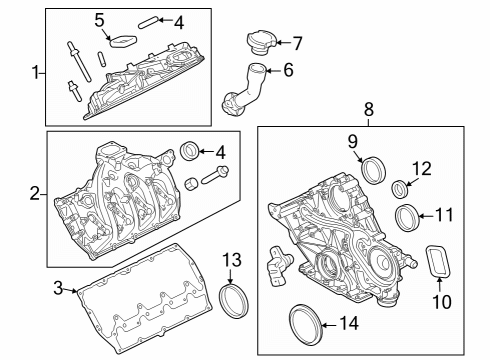 2024 Ford F-250 Super Duty Valve & Timing Covers Diagram