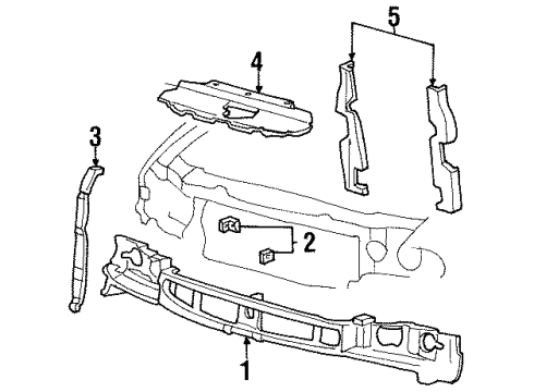 1997 Ford Windstar Deflector - Air Diagram for F58Z-19E525-A