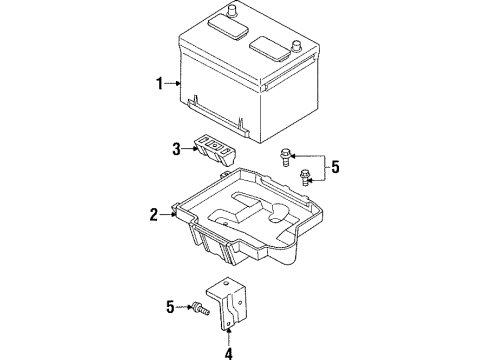 1997 Ford Probe Battery Diagram for BXT-58-RA