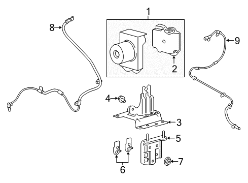 2020 Ford F-250 Super Duty Anti-Lock Brakes Diagram 1 - Thumbnail