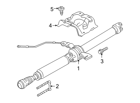 2010 Mercury Mariner Drive Shaft - Rear Diagram