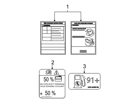 2006 Mercury Milan Information Labels Diagram