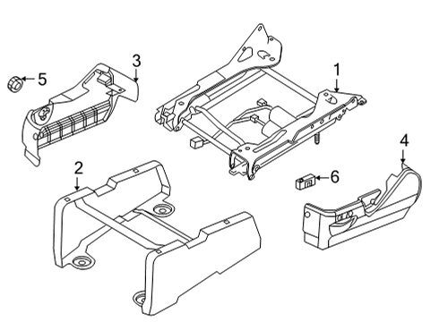 2017 Ford E-350 Super Duty Track Assembly - Seat Diagram for 2C2Z-1561711-AA