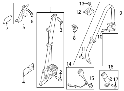 2023 Ford F-250 Super Duty Screw Diagram for -W505275-S437M