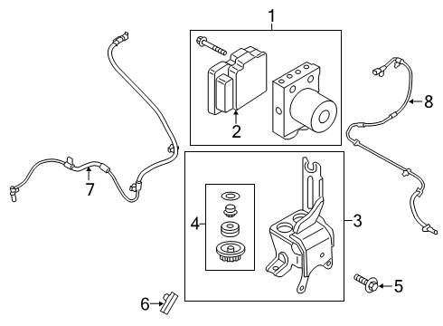 2018 Ford F-150 ABS Components Diagram