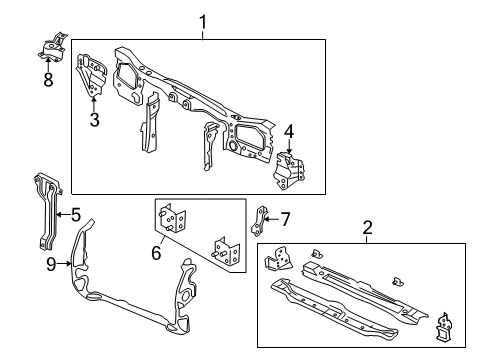 2005 Mercury Mariner Radiator Support Diagram