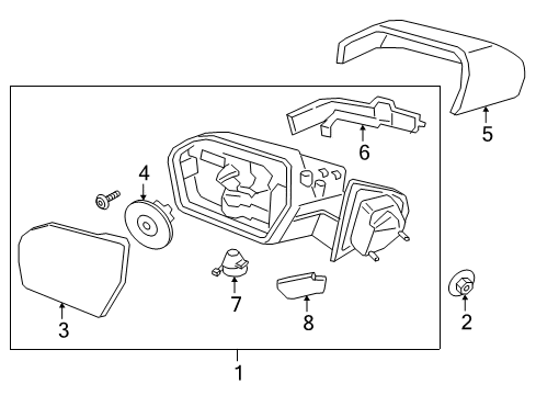 2021 Ford Expedition Outside Mirrors Diagram 2 - Thumbnail