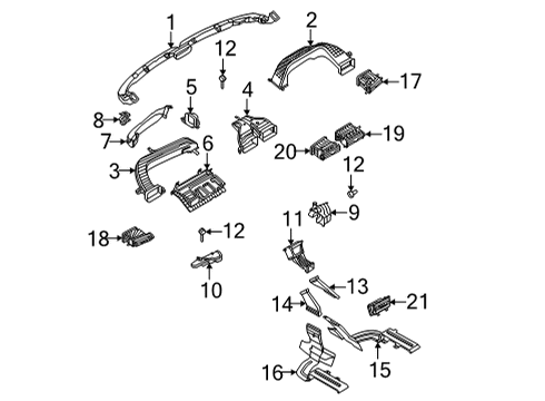 2022 Lincoln Corsair Ducts Diagram