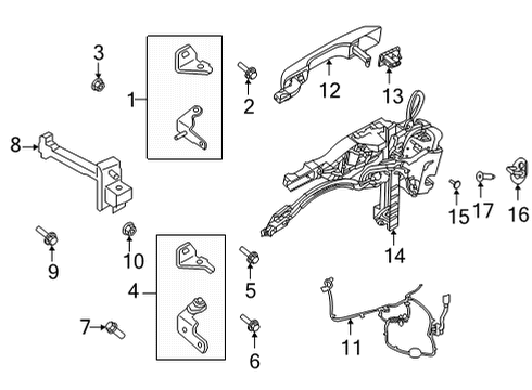 2023 Ford Bronco Sport Front Door Diagram