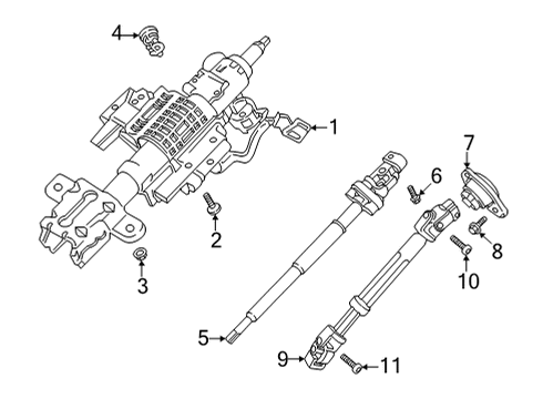 2022 Ford F-150 Steering Column & Wheel, Steering Gear & Linkage Diagram 2 - Thumbnail