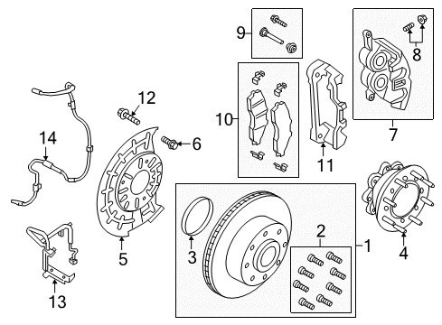 2017 Ford F-250 Super Duty Front Brakes Diagram 2 - Thumbnail