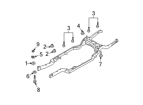 2008 Lincoln Town Car Frame & Components Diagram 2 - Thumbnail