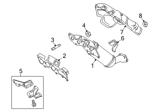 2010 Mercury Milan Exhaust Components, Exhaust Manifold Diagram