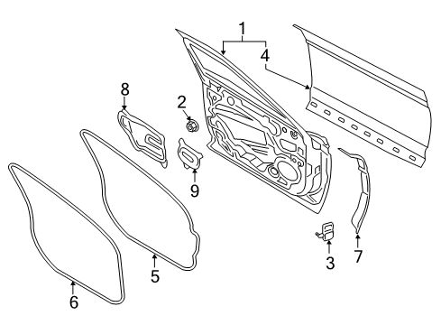 2019 Lincoln Continental DOOR ASY - FRONT Diagram for GD9Z-5420124-C