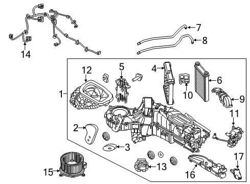 2014 Ford F-250 Super Duty Heater Core & Control Valve Diagram 3 - Thumbnail