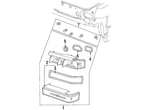 1986 Ford Thunderbird Tail Lamps Diagram