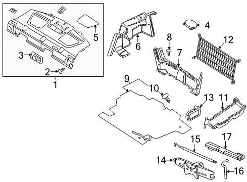 2010 Mercury Milan Interior Trim - Rear Body Diagram