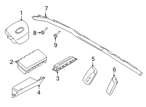 2019 Ford EcoSport Sensor - Seat Position Diagram for HN1Z-14B416-A