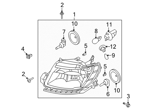 2009 Ford Taurus Screw - Guide Adjusting Diagram for -W710192-S300