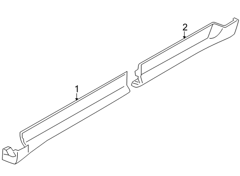 2011 Lincoln MKS Exterior Trim - Pillars, Rocker & Floor Diagram