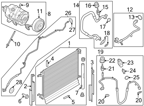 2024 Ford Mustang COMPRESSOR ASY Diagram for JR3Z-19703-C