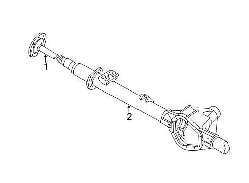 1997 Ford E-350 Econoline Club Wagon Axle Housing - Rear Diagram