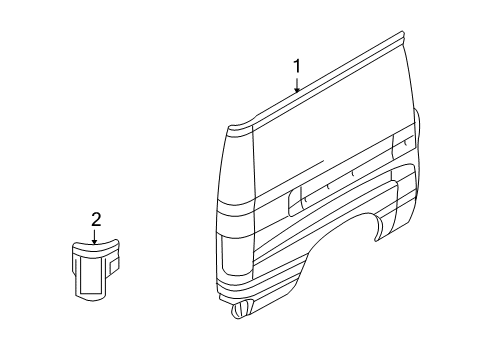 2012 Ford E-150 Side Panel & Components Diagram