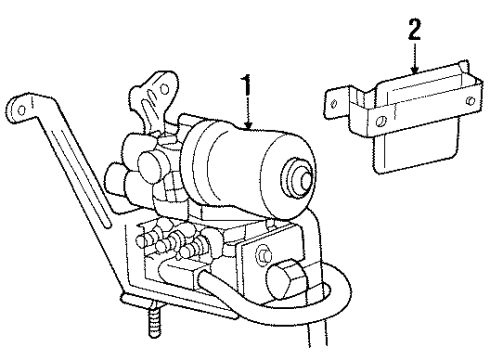 2000 Mercury Mountaineer Anti-Lock Brakes Diagram