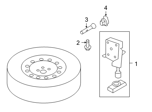 2005 Ford F-150 Carrier & Components - Spare Tire Diagram