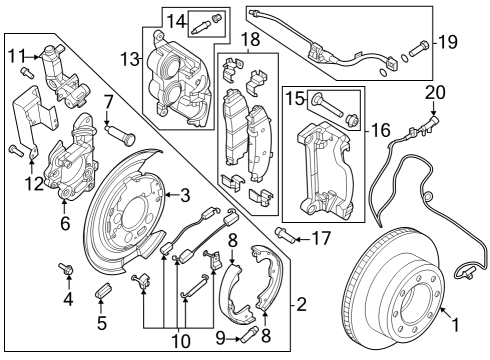 2024 Ford F-250 Super Duty Rear Brakes Diagram