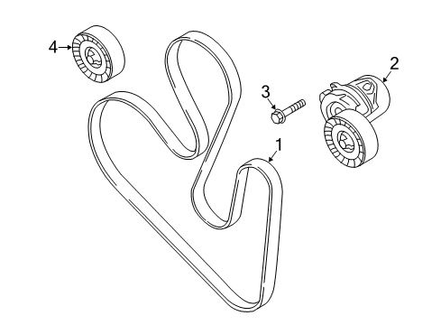 2017 Lincoln MKX Belts & Pulleys Diagram