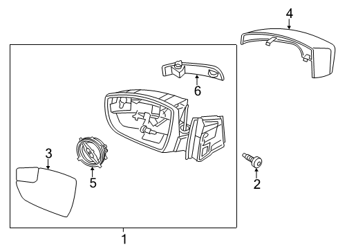 2015 Ford Focus Mirror Assembly - Rear View Outer Diagram for F1EZ-17683-Q