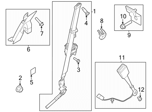 2023 Ford F-350 Super Duty Seat Belt Diagram