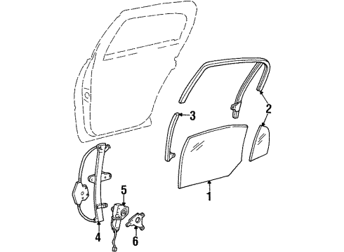 2002 Lincoln Town Car Rear Door Diagram 3 - Thumbnail