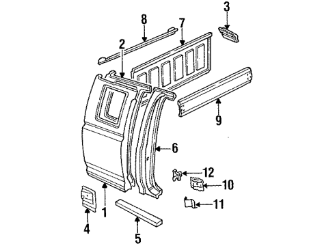 1992 Ford F-150 Reinforcement - Seat Belt Diagram for F2TZ-15602A04-A