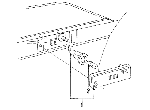 1991 Mercury Capri Side Marker Lamps Diagram