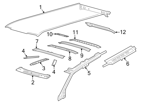 2020 Lincoln Navigator Roof & Components Diagram 2 - Thumbnail