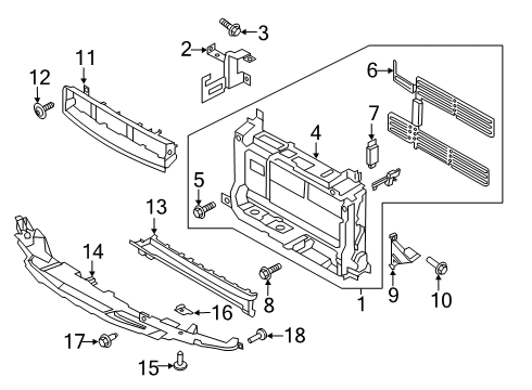 2019 Ford EcoSport Radiator Support Diagram