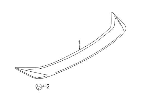 2014 Ford Focus Trunk Lid - Spoiler Diagram