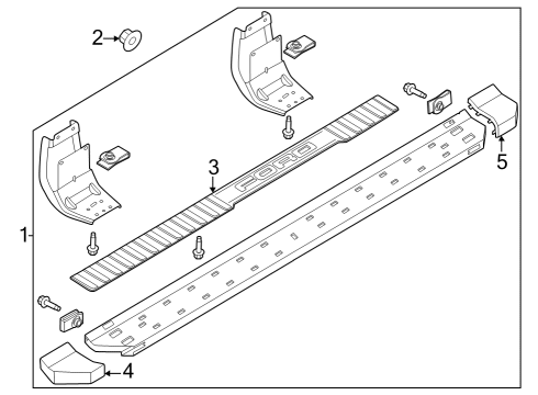 2023 Ford F-350 Super Duty Running Board Diagram