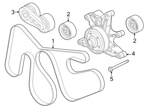 2023 Ford F-350 Super Duty Belts & Pulleys Diagram