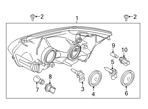 2023 Ford Transit-350 Headlamps Diagram 1 - Thumbnail