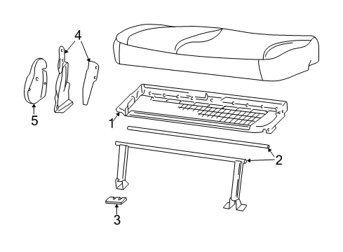 2001 Ford Expedition Rear Seat Components Diagram