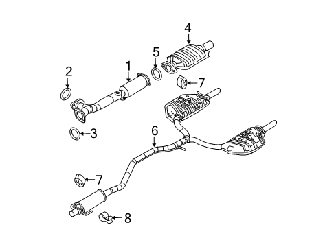 2009 Ford Fusion Exhaust Components Diagram